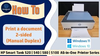 HP Smart Tank 5101|520| 540| 580| 585| Printer : Manual Duplex or 2 sided print using WIndows driver