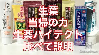 その5)「当帰（トウキ）の力、 サンスター塩歯磨き粉」と「生葉」を歯科医師が評価　口コミ評判歯槽膿漏歯周病歯医者　ハミガキ