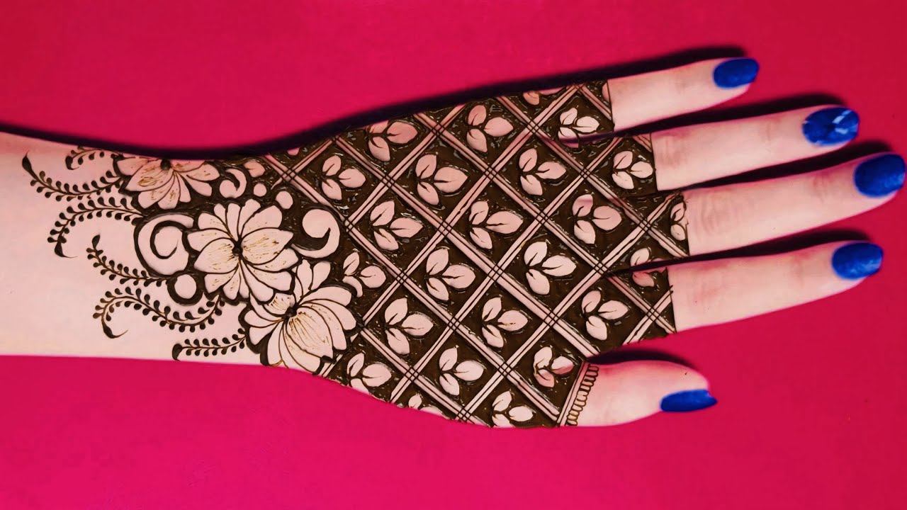 “New Stylish Back Hand Mehndi Design 2025 | Easy & Unique Floral Net ...