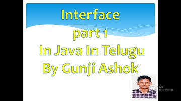 Interface part 1 In Java In Telugu By Gunji Ashok