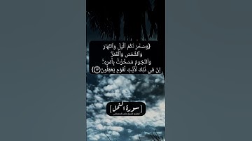 سورة النحل الآية ١٠ الى ١٣ بصوت الشيخ #ماهر_المعيقلي