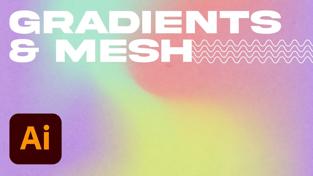 Adobe Illustrator Beginner Tutorial | Gradients with Mesh & Zig-Zag