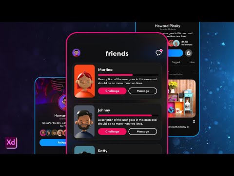 Design a Friends List using Repeat Grids in Adobe XD (Part 3)
