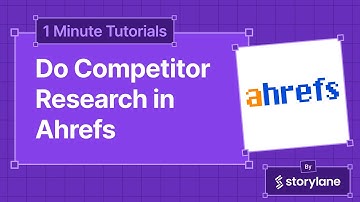How to Do Competitor Research in Ahrefs | 1-Minute Tutorials