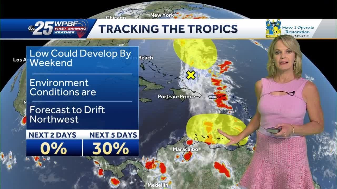 2 tropical disturbances in Atlantic with low chances of forming - YouTube