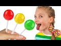 Polina explora los colores con dulces