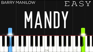 Video thumbnail of "Barry Manilow - Mandy | EASY Piano Tutorial"