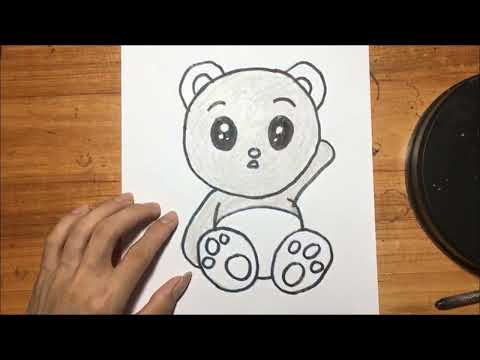 Video Vẽ tranh chú gấu con kute - sam&kem art - youtube