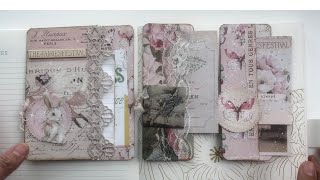 ◆keiko junk journal♡◆ Free September Junk Journal Kit Part 4 More Page Spread