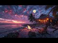 Soft Piano Music with Fireplace and Ocean Waves 🔥 Peaceful Night Ambience for Sleep and Relax