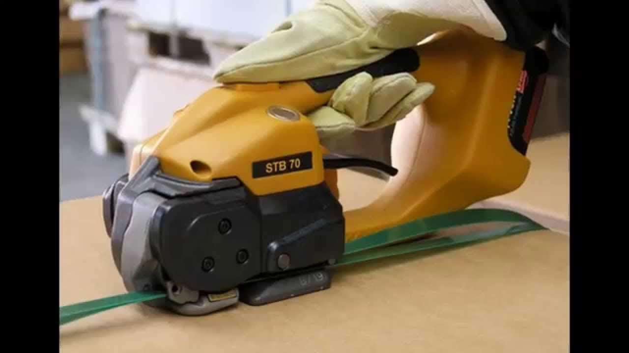 Strapex Switzerland made Battery operated pallet strapping tool