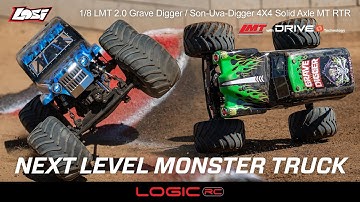 Losi 1/8 LMT 2.0 Grave Digger / Son-Uva-Digger 4X4 Solid Axle Monster Truck RTR
