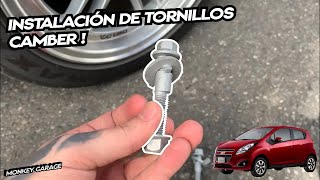 Instalación tornillos camber (Camber Bolts) en Chevrolet Spark Gt o Beat