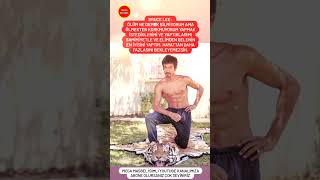 Bruce Lee Ölüm Ne Demek Bilmiyorum Ama Ölmekten Korkmuyorum Diyerek Başladığı Bir Sözü Varmış.