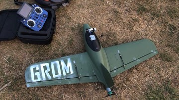 GRom 3DPrinted FPV Plane test flights with pan camera mount