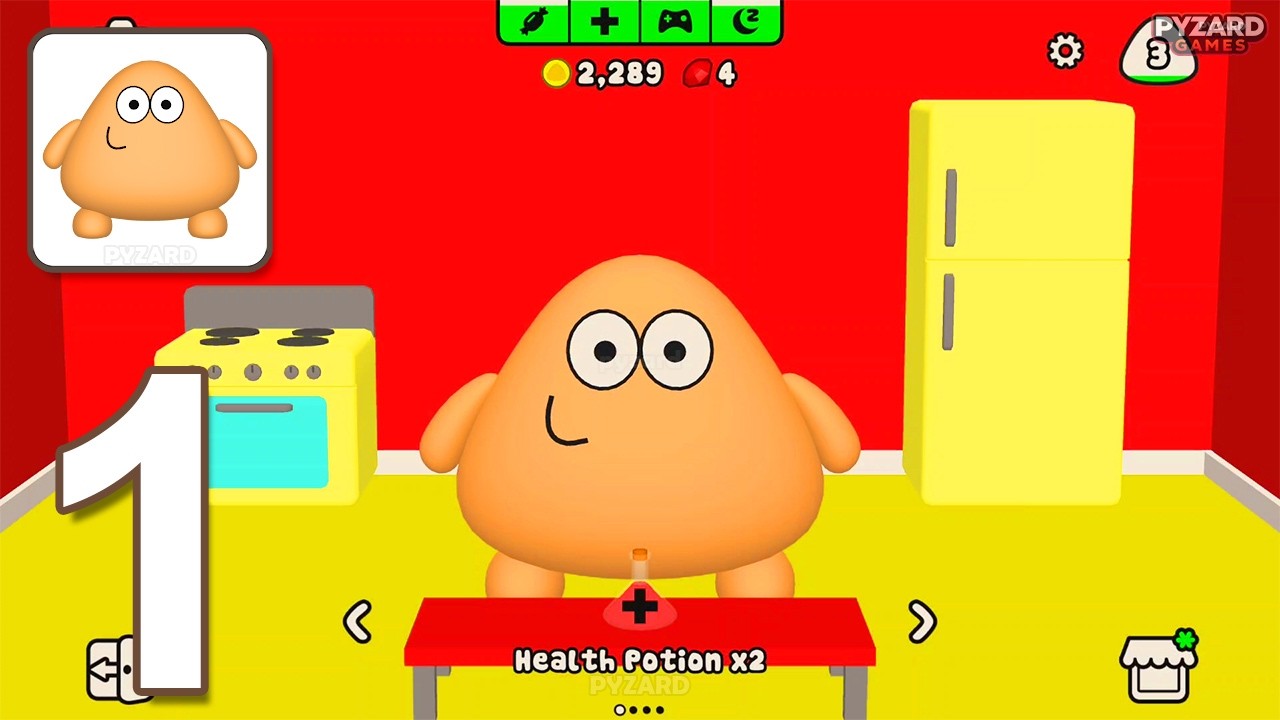 Pou 3D - Gameplay Walkthrough Part 1 - Pou 3D MiniGames (Android, iOS)