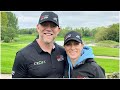 Zara and Mike Tindall look loved-up as they take part in charity golf event