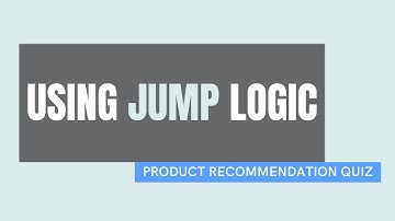 Jump Logic || Product Recommendation Quiz
