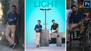 Background change photo editing with photoshop || color correction || Bangla tutorial || অনুভব