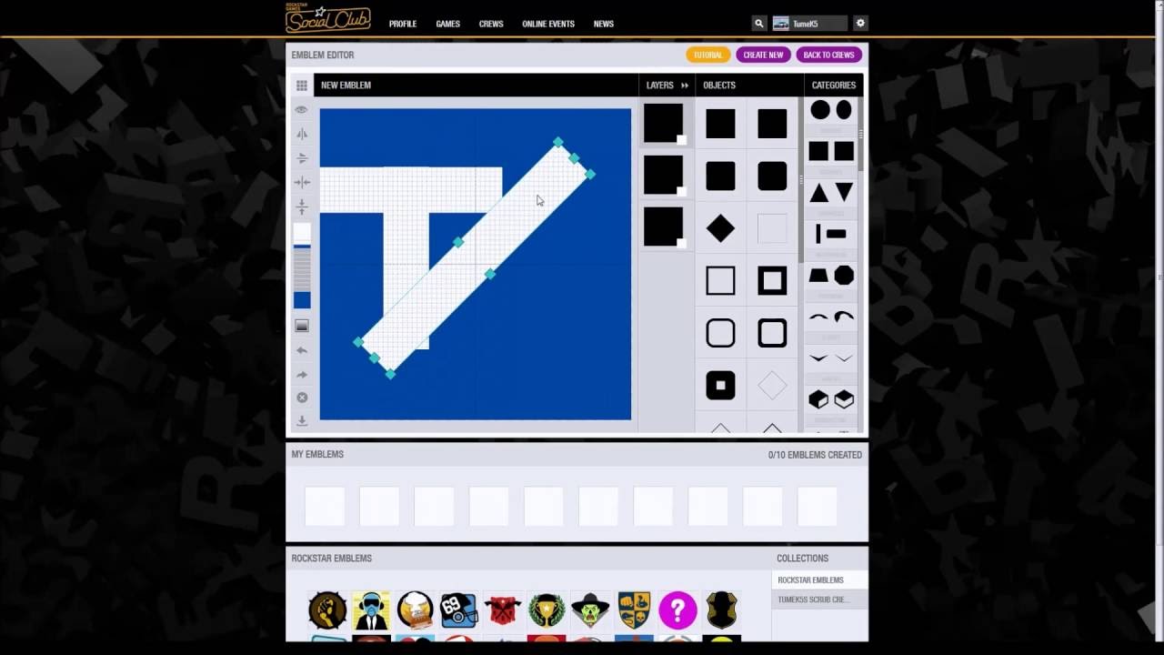 [Speedpaint] Recreating my logo in Rockstar's Emblem Editor YouTube