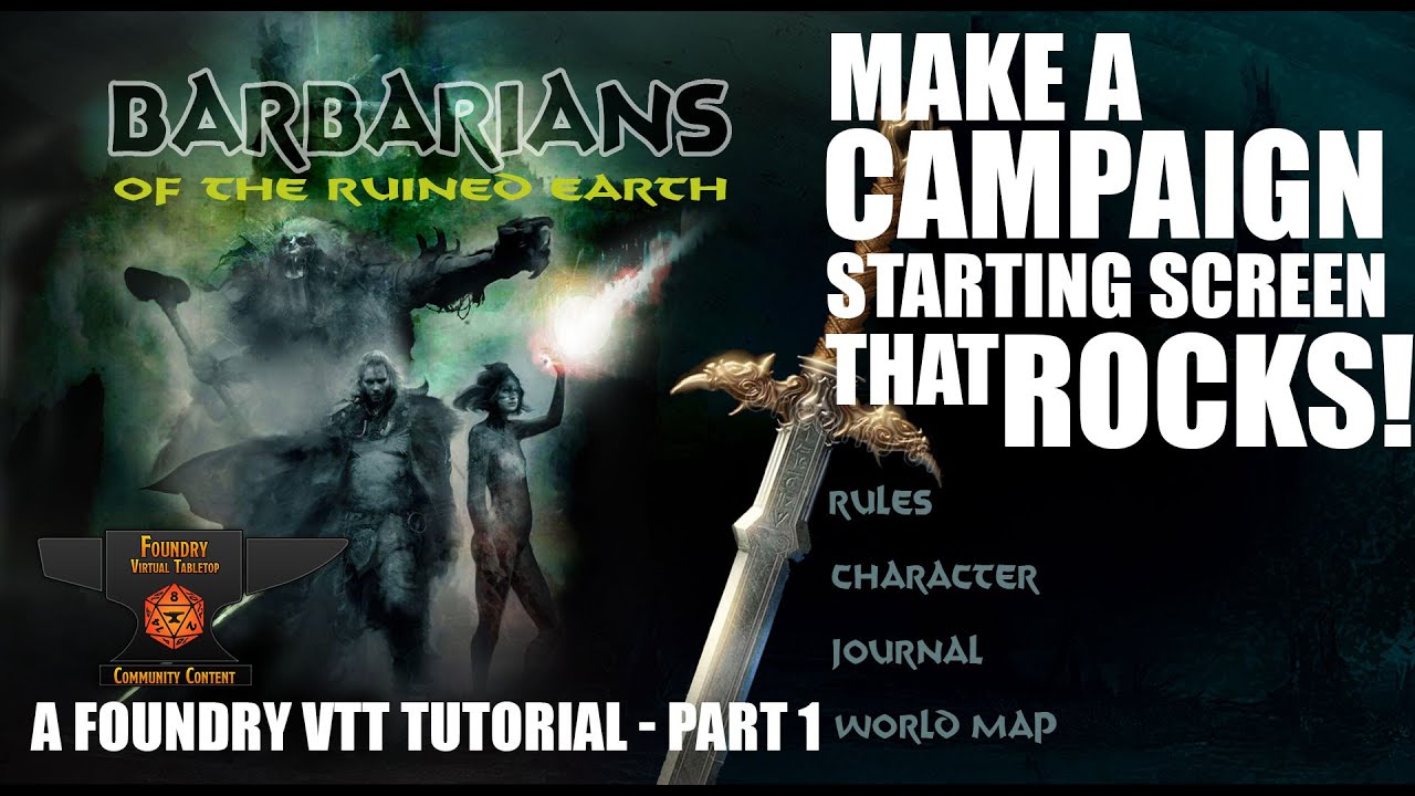 Create an Interactive Campaign Starting Screen - Foundry Tutorial - Part 1