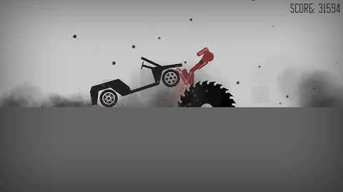 Stickman Dismounting replay: 57 782 points in Meteor Shower