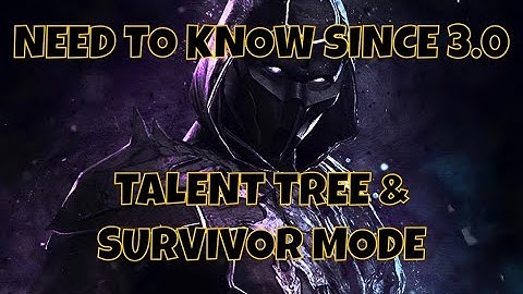 The Need to Know Since 3.0 - Talent Tree Build & Quick Tip for Survivor Mode Mortal Kombat Mobile MK