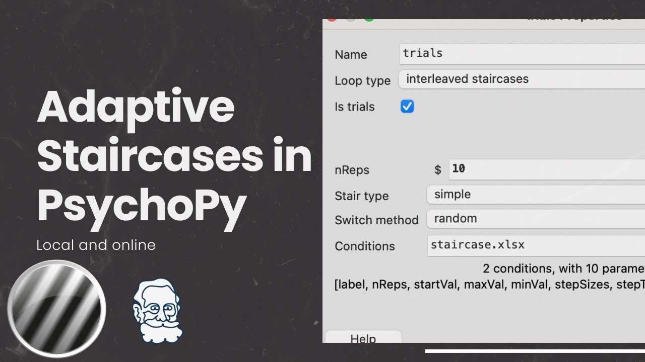 PsychoPy Staircases Tutorial (Local & Online) | Adaptive Thresholding ...