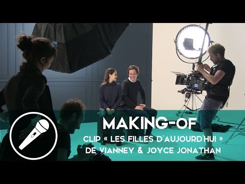 Vianney and Joyce Jonathan - On the set of their music video "Les filles d’aujourd’hui"