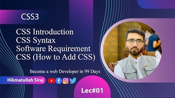 🔴 CSS 3 Tutorial 2024 in Pashto || Introduction of CSS and Syntax Day #001