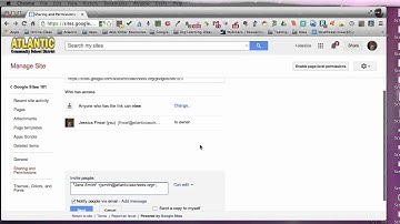 Google Sites as a Drop Box