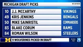 9 Wolverines picked so far in NFL draft