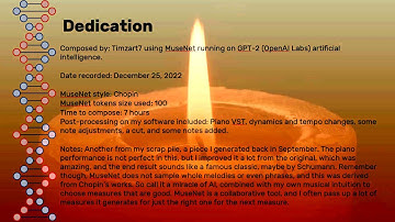 Dedication -- an original work composed using MuseNet AI