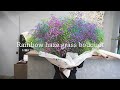感動のプロポーズにぴったりのかすみ草の花束【レインボーブーケ】