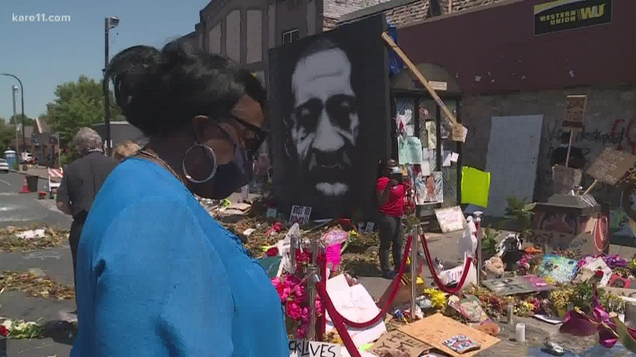 Charleston victim's family visits George Floyd memorial
