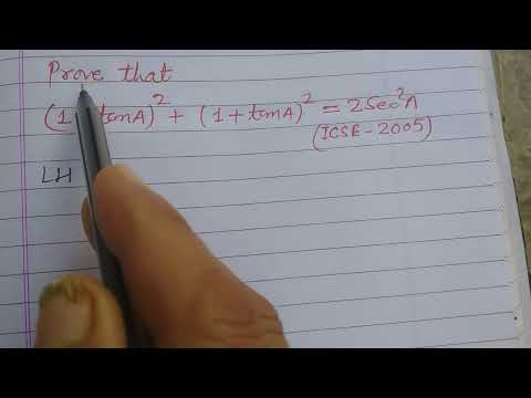Prove that (1-tanA)²+(1+tanA)²=2Sec²A