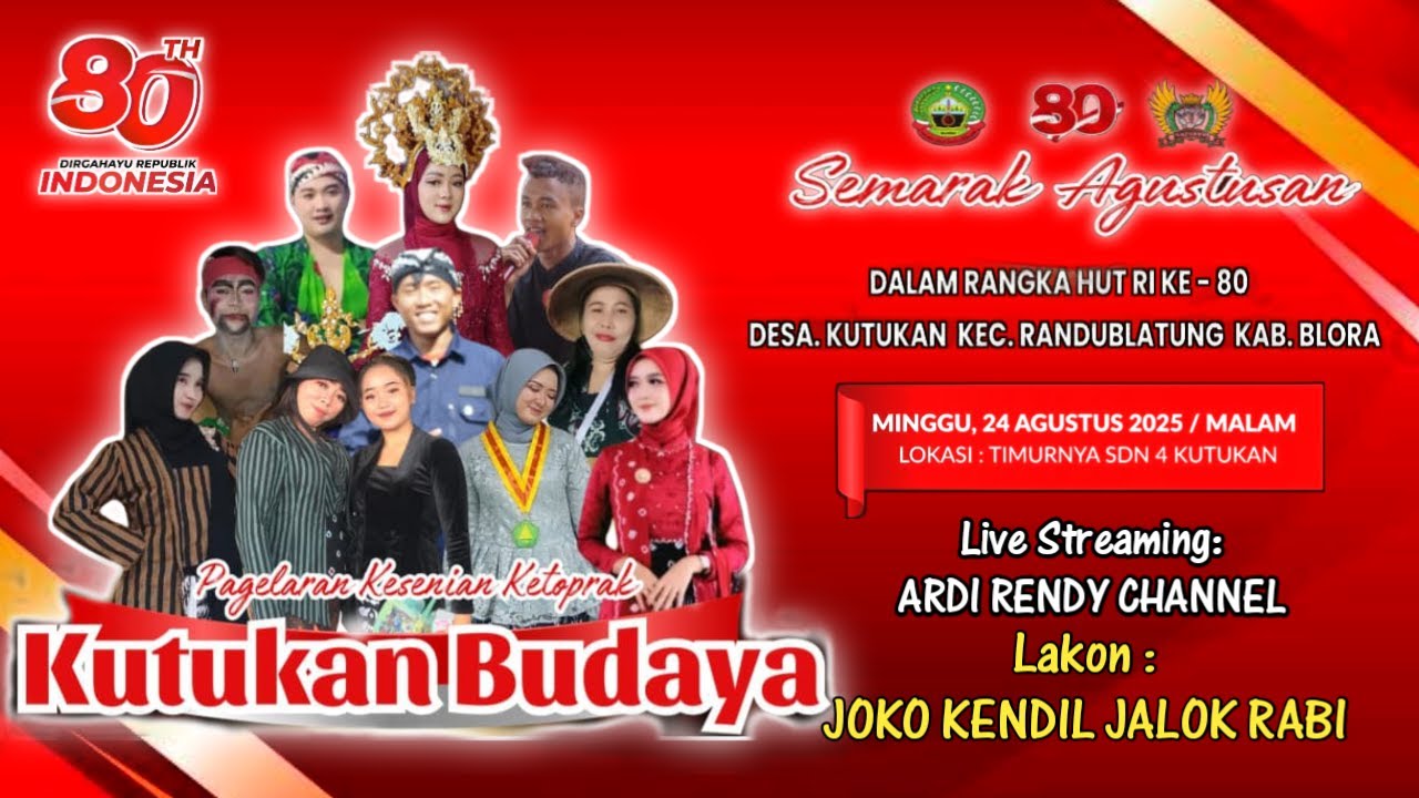Live Ketopak Humor Kutukan Budaya Lakon Joko Kendil Hut Kemerdekaan Ri 80 Desa Kutukan 2025
