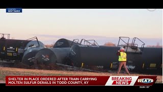 Train derails in Todd County, Kentucky; shelter-in-place lifted