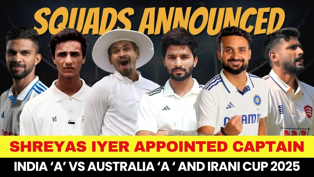 India A squads for One-Day series against Australia A | Rest of India squad for Irani Cup 2025