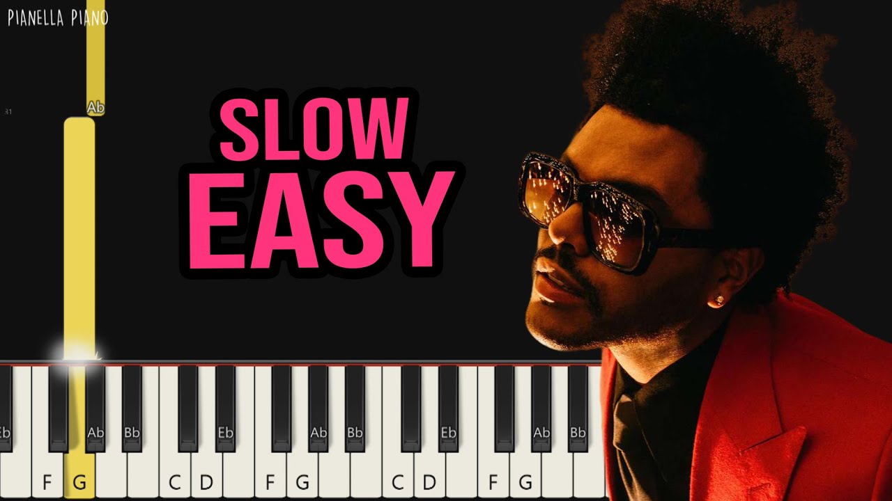 The Weeknd - Drive | SLOW EASY Piano Tutorial by Pianella Piano