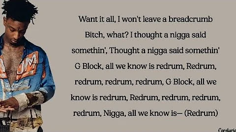 21 Savage - redrum (lyrics)