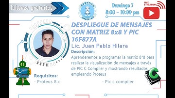 Despliegue de mensajes con matriz 8x8 y PIC 16F877A Parte 1