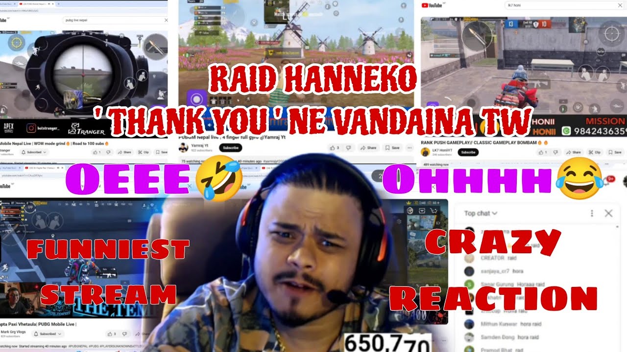 CR7 HORAA RAID SMALL YOUTUBERS CRAZY REACTION 🤣🤣