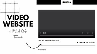 How to make a Video Player Website with HTML and CSS | Tutorial