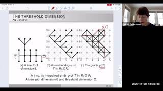 Nov 20, 2020, Ortrud Oellermann: The threshold dimension and threshold strong dimension of a graph.