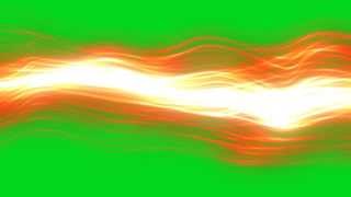 Flame Fire Streak Across - Green Screen