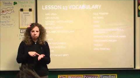 ASL 2--Week Two-Chapter 13 Vocabulary