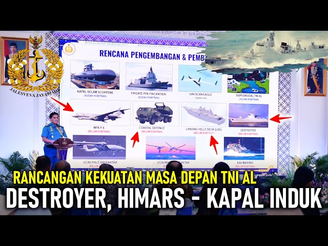 RILIS TNI AL ! RANCANGAN KEKUATAN : DESTROYER 052D, KAPAL INDUK HELI, HIMARS, MPA P6, DRONE AKINCI class=