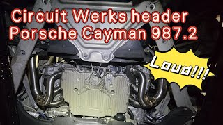 Porsche Cayman 987.2 Circuit Werks Header No Catalytic Converter with muffer delete Super loud!!