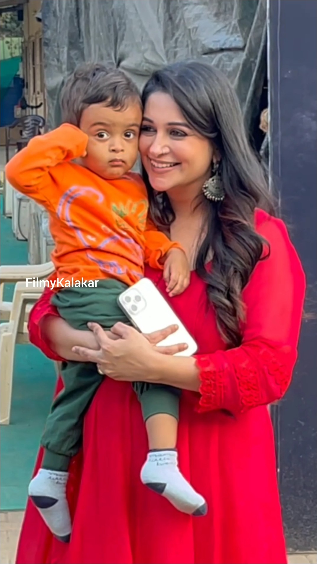 #dipikakakar posing with her son Ruhaan ❤️ #filmykalakar
